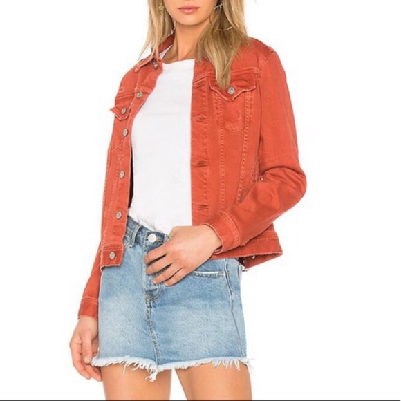 burnt orange jean jacket